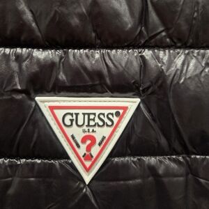 Guess Shiny Black Quilted Jacket